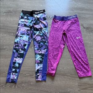 3 pairs Nike leggings youth XL. All 3 purple for $10